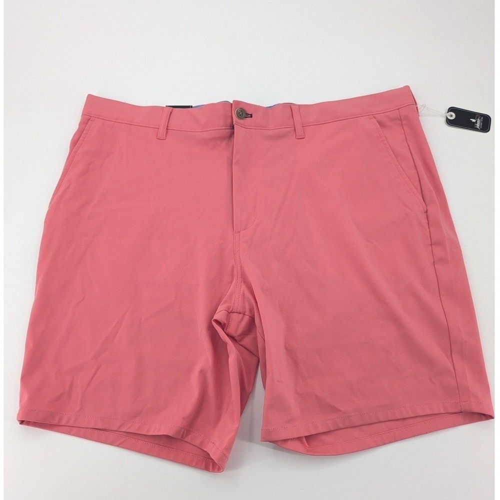 Johnnie-O Jupiters Performance Shorts NWT Pink Mens 38"Golf Stretch 8" Inseam